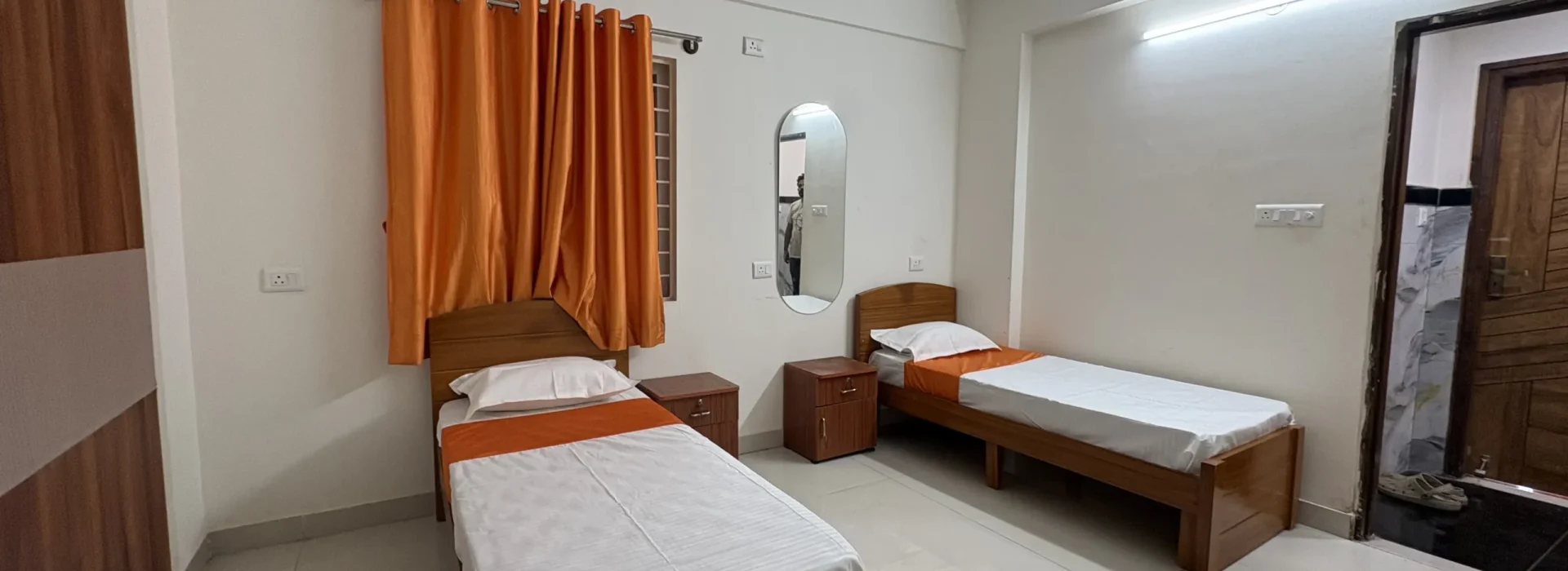 rental apartment bedroom in Bangalore with modern furniture